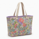 Multicolor Quilted Tote Bag Floral Cotton for Women