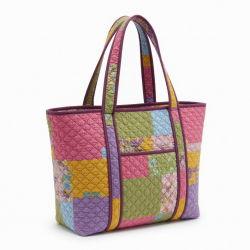 Multicolor Quilted Tote Bag Floral Handmade for Women Style 5530
