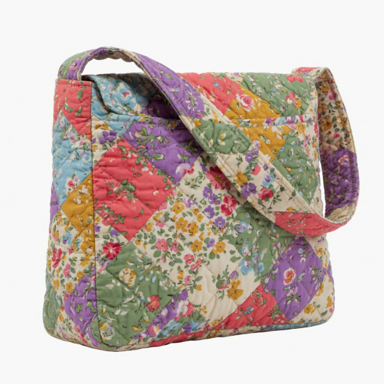 Multicolor Quilted Shoulder Bag Floral for Women