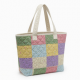 Multicolor Quilted Tote Bag Floral Cotton for Women Style 6741