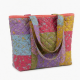 Multicolor Quilted Tote Bag Floral Handmade for Women