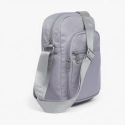 Crossbody Bag Sling Silver Polyester for Women