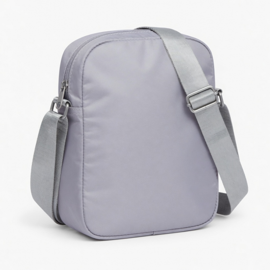 Crossbody Bag Sling Silver Polyester for Women