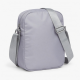 Crossbody Bag Sling Silver Polyester for Women