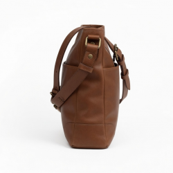 Brown Leather Shoulder Bag Casual for Women