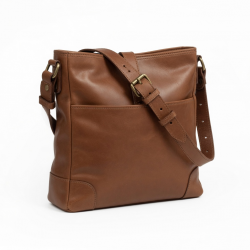 Brown Leather Shoulder Bag Casual for Women