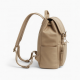 Beige Leather Backpack Laptop for Women