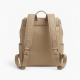 Beige Leather Backpack Laptop for Women